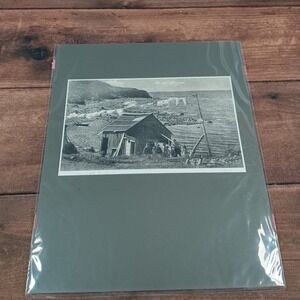 Edward Bafford One Mans Family Vintage 1940s Signed Photo Print Coastal Scene